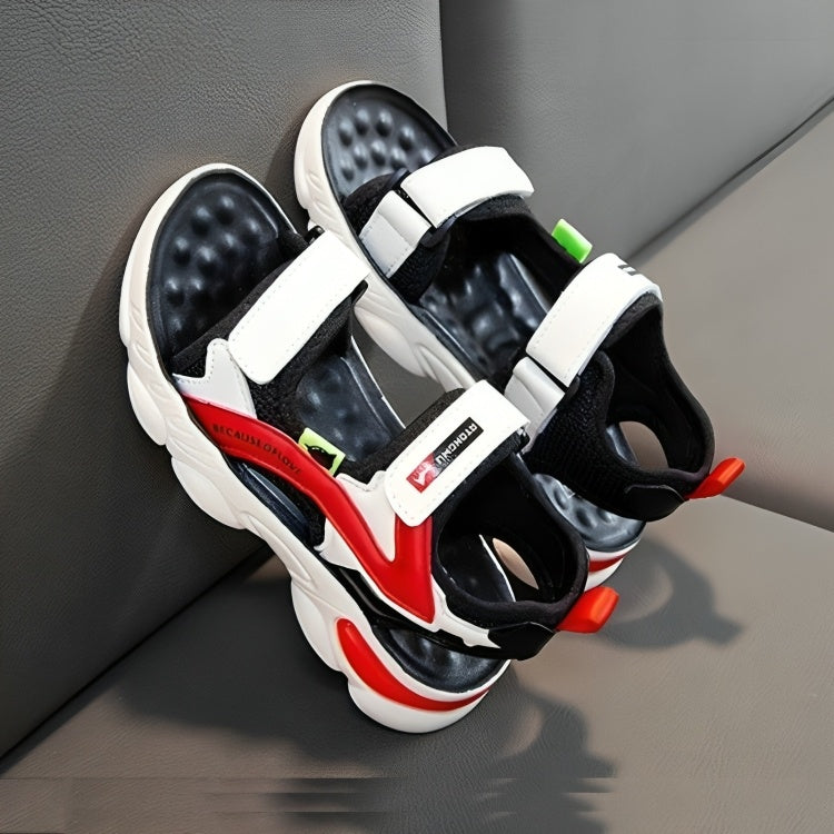 Retro Style Cosy Kids Outdoor Casual Sandal - White Red