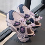 Retro Style Lightweight Kids Sports Casual Shoe - Purple
