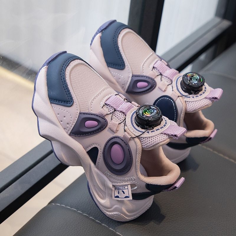 Retro Style Lightweight Kids Sports Casual Shoe - Purple