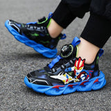 Retro Style Ultraman Kids Lighting Casual Shoe - Blue