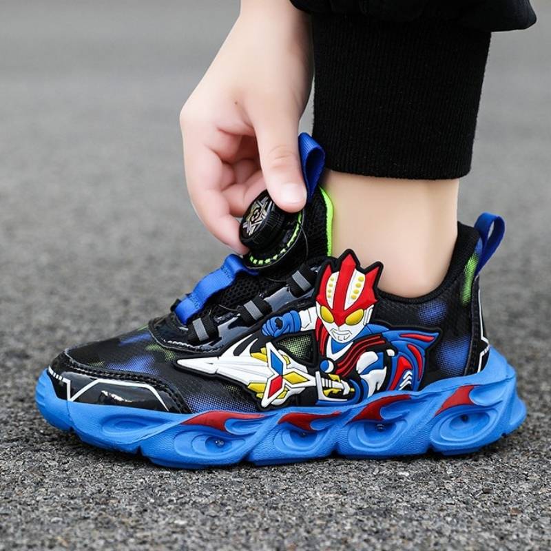 Retro Style Ultraman Kids Lighting Casual Shoe - Blue