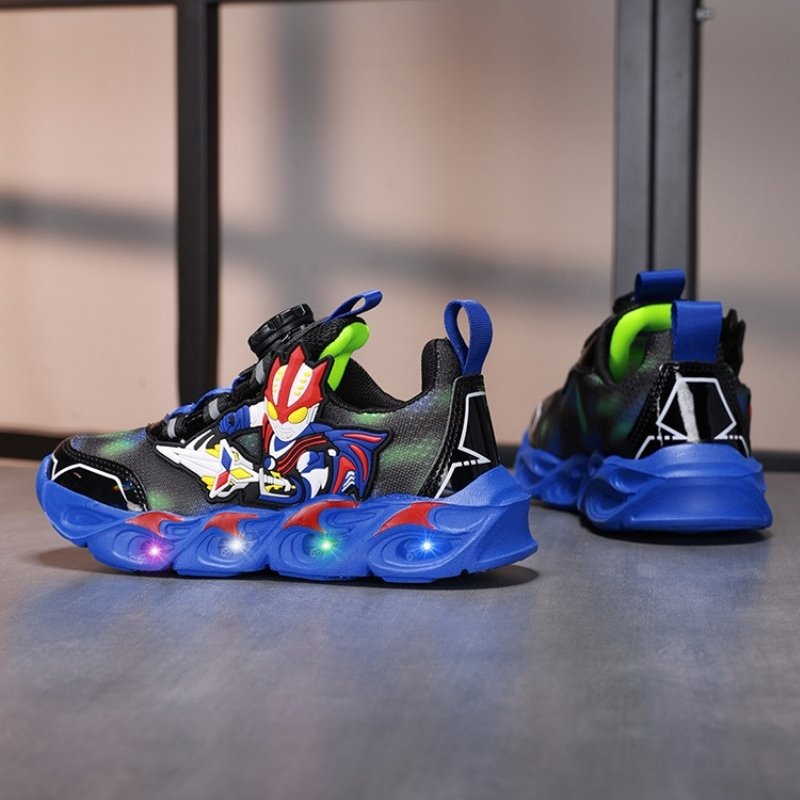 Retro Style Ultraman Kids Lighting Casual Shoe - Blue