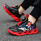 Retro Style Ultraman Kids Lighting Casual Shoe - Red