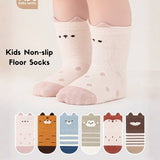 Spring Style Non-slip 1-3 Years Baby Floor Socks - Mixed Color (5 Pair)