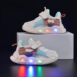 Spring Style Soft Light-up Kids Casual Shoe - White