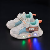Spring Style Soft Light-up Kids Casual Shoe - White