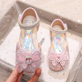 Spring Trend Crystal Bow Soft Girls Sandal - Pink