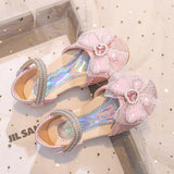 Spring Trend Crystal Bow Soft Girls Sandal - Pink