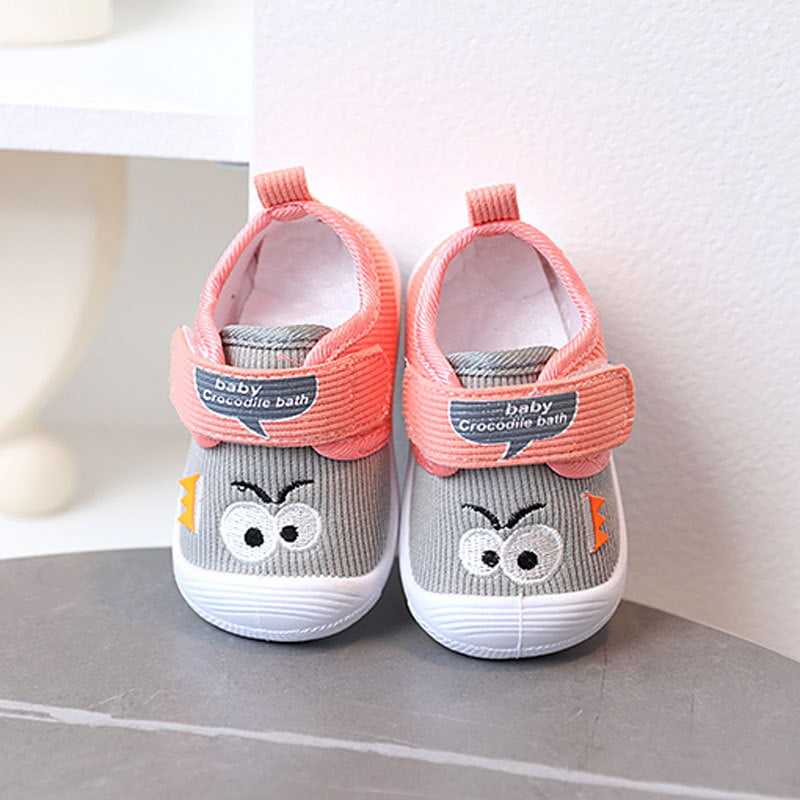Spring Trend Non-slip Toddlers Soft Shoe - Gray Pink