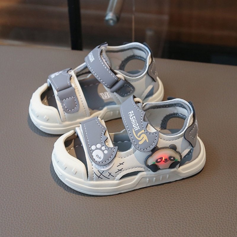 Summer Time Anti-kick Soft Kids Lighting Sandal - Gray