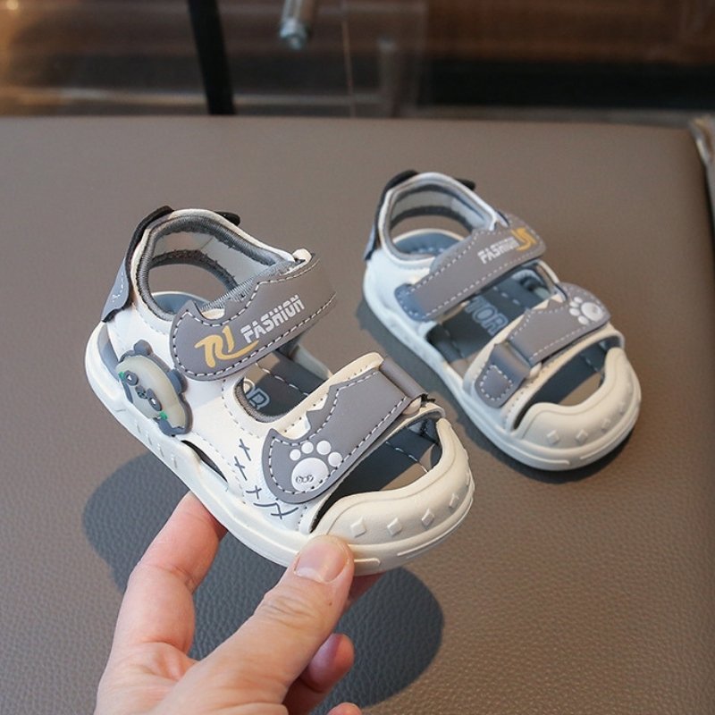 Summer Time Anti-kick Soft Kids Lighting Sandal - Gray