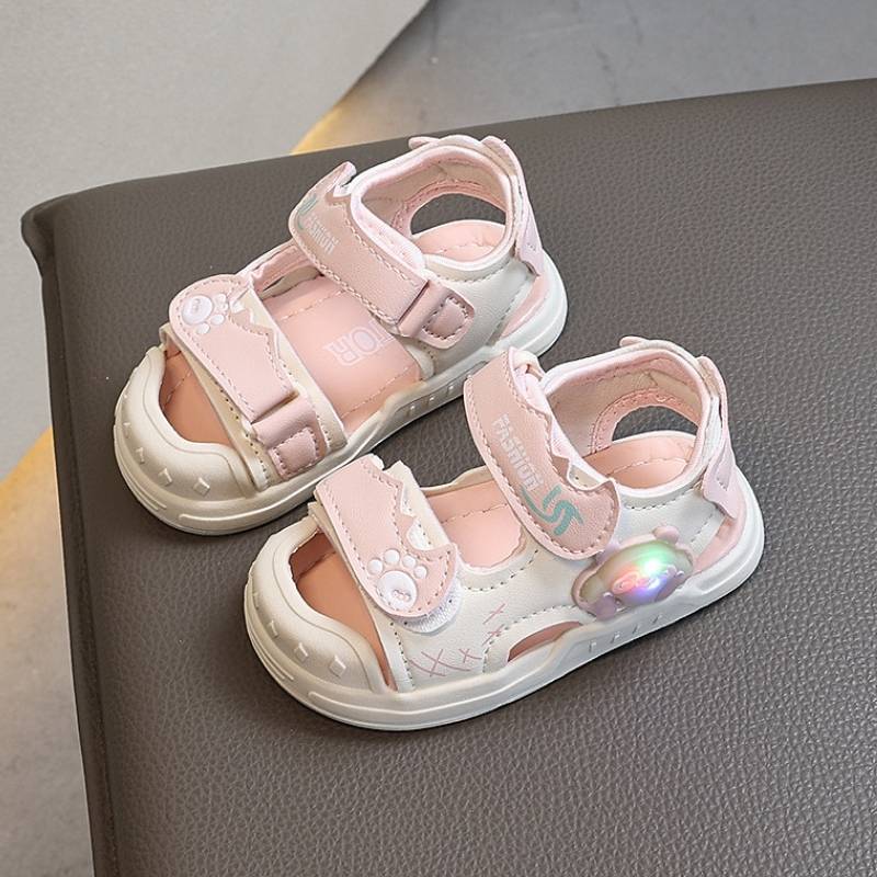 Summer Time Anti-kick Soft Kids Lighting Sandal - Pink