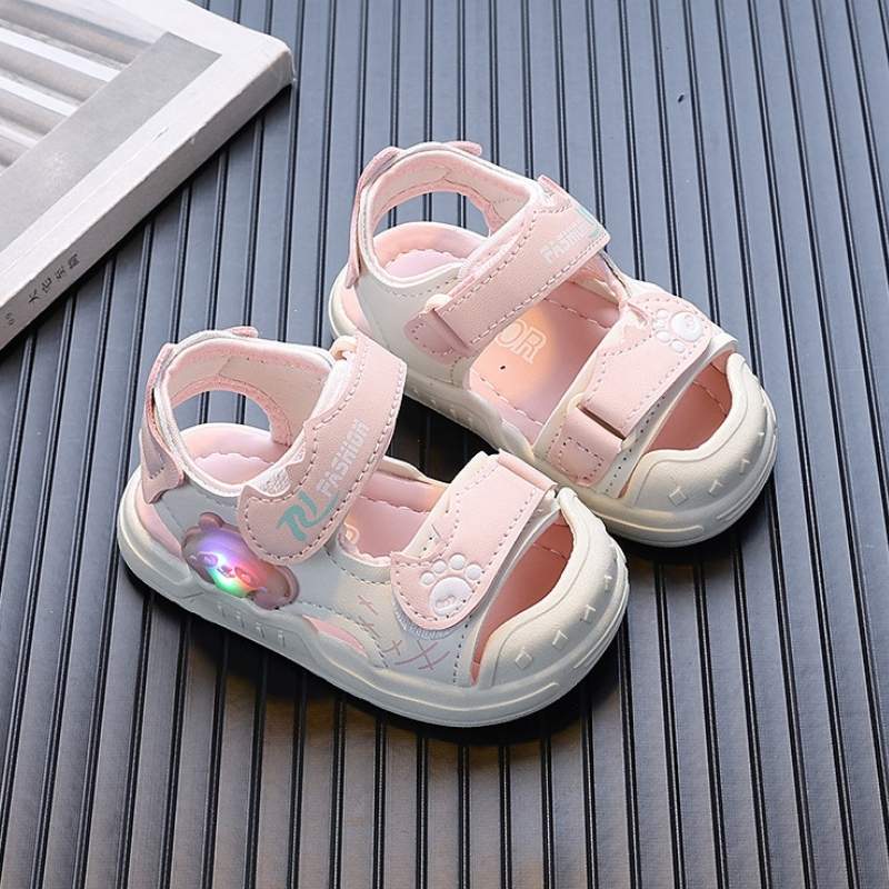 Summer Time Anti-kick Soft Kids Lighting Sandal - Pink
