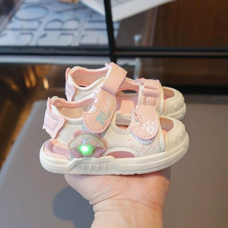 Summer Time Anti-kick Soft Kids Lighting Sandal - Pink