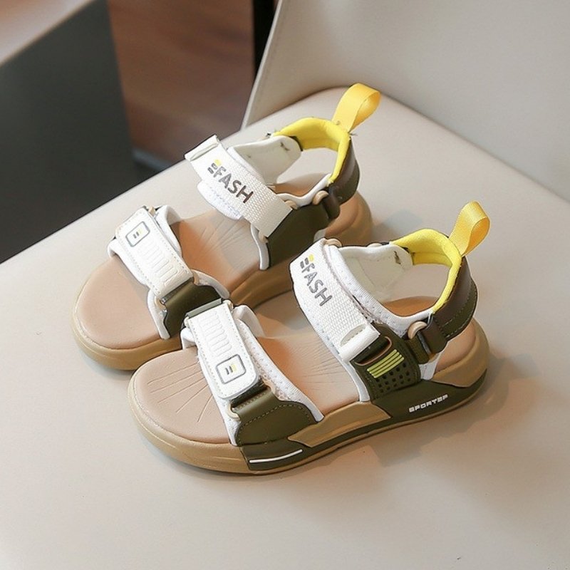 Summer Trend Lightweight Kids Outdoor Sandal - White Green