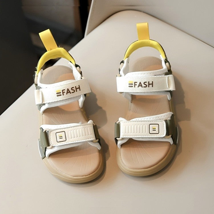 Summer Trend Lightweight Kids Outdoor Sandal - White Green