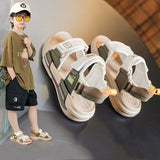 Summer Trend Lightweight Kids Outdoor Sandal - White Green