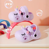 Unicorn Non-slip Soft Kids Cartoon Clog Shoe - Purple
