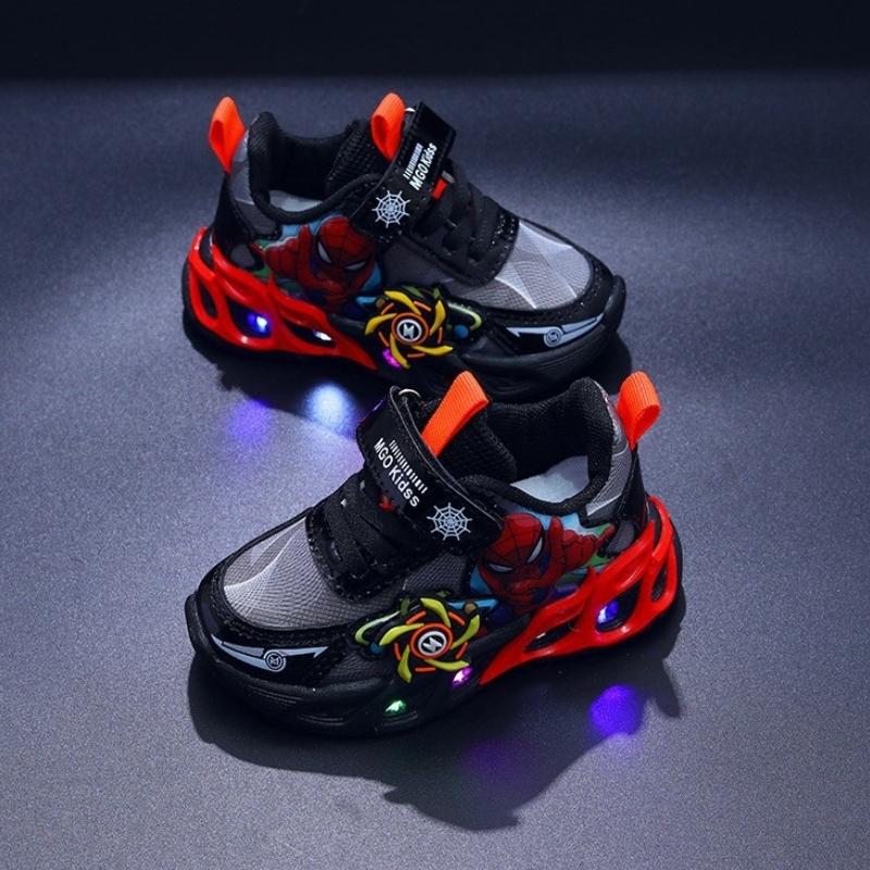 Urban Style Anti-slip Kids Lighting Casual Shoe - Black