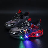 Urban Style Anti-slip Kids Lighting Casual Shoe - Black