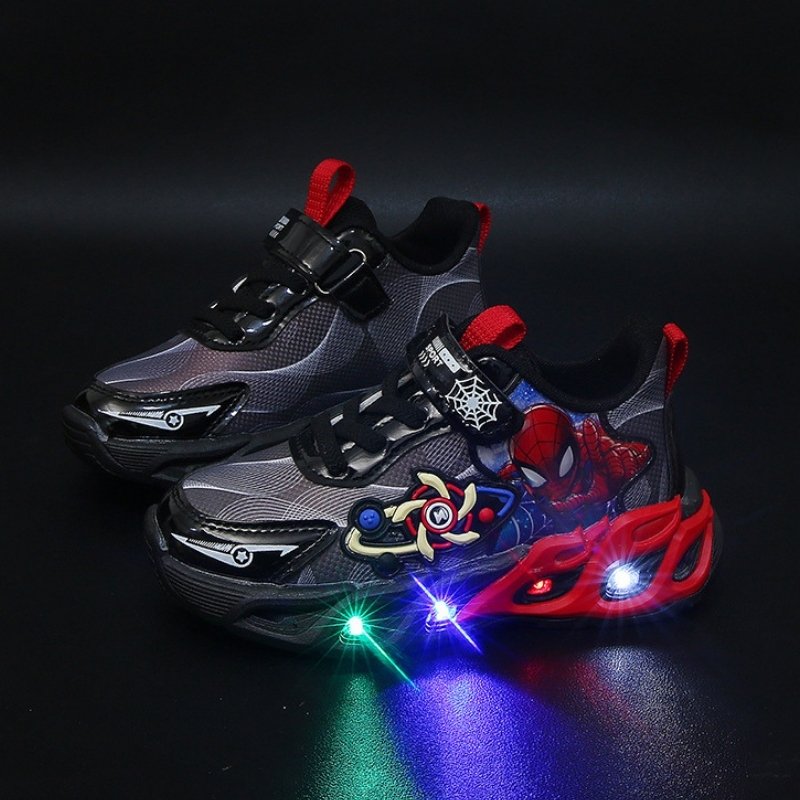 Urban Style Anti-slip Kids Lighting Casual Shoe - Black