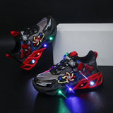 Urban Style Anti-slip Kids Lighting Casual Shoe - Black