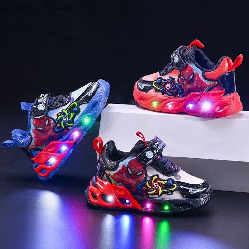 Urban Style Anti-slip Kids Lighting Casual Shoe - Black