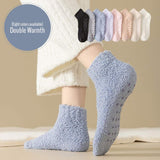 Womens Mid-tube Warm Non-slip Floor Socks - Mixed Color (5 Pair)