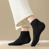 Womens Mid-tube Warm Non-slip Floor Socks - Mixed Color (5 Pair)
